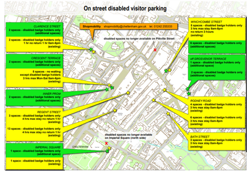 On street disabled visitor parking map